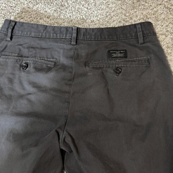 Banana Republic Fulton Chino Pants Mens 31x32 Gray Stretch Slim Fit Casual - Picture 6 of 11
